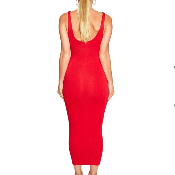 New Naked Wardrobe red nw tank midi stretchy dress - Picture 6 of 8